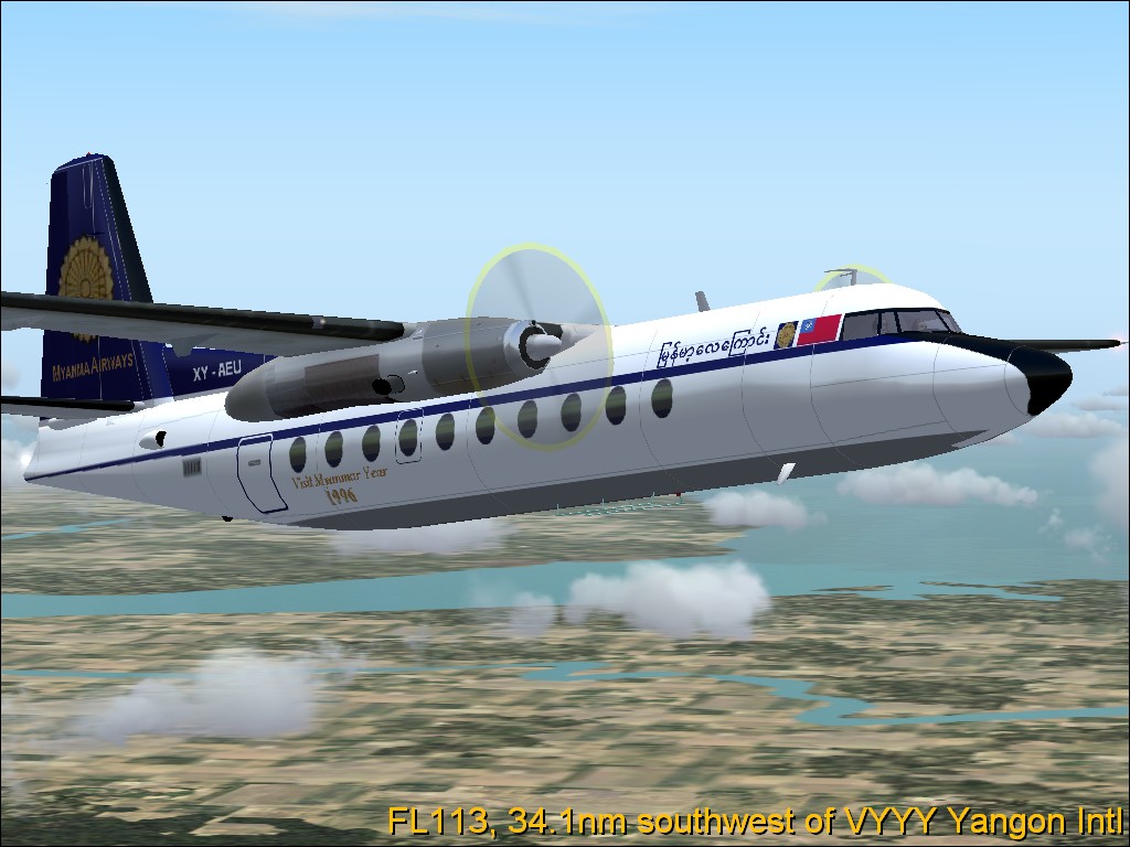This Is Repainted Textures In Myanma Airways Colors For Mike Stones F27-200