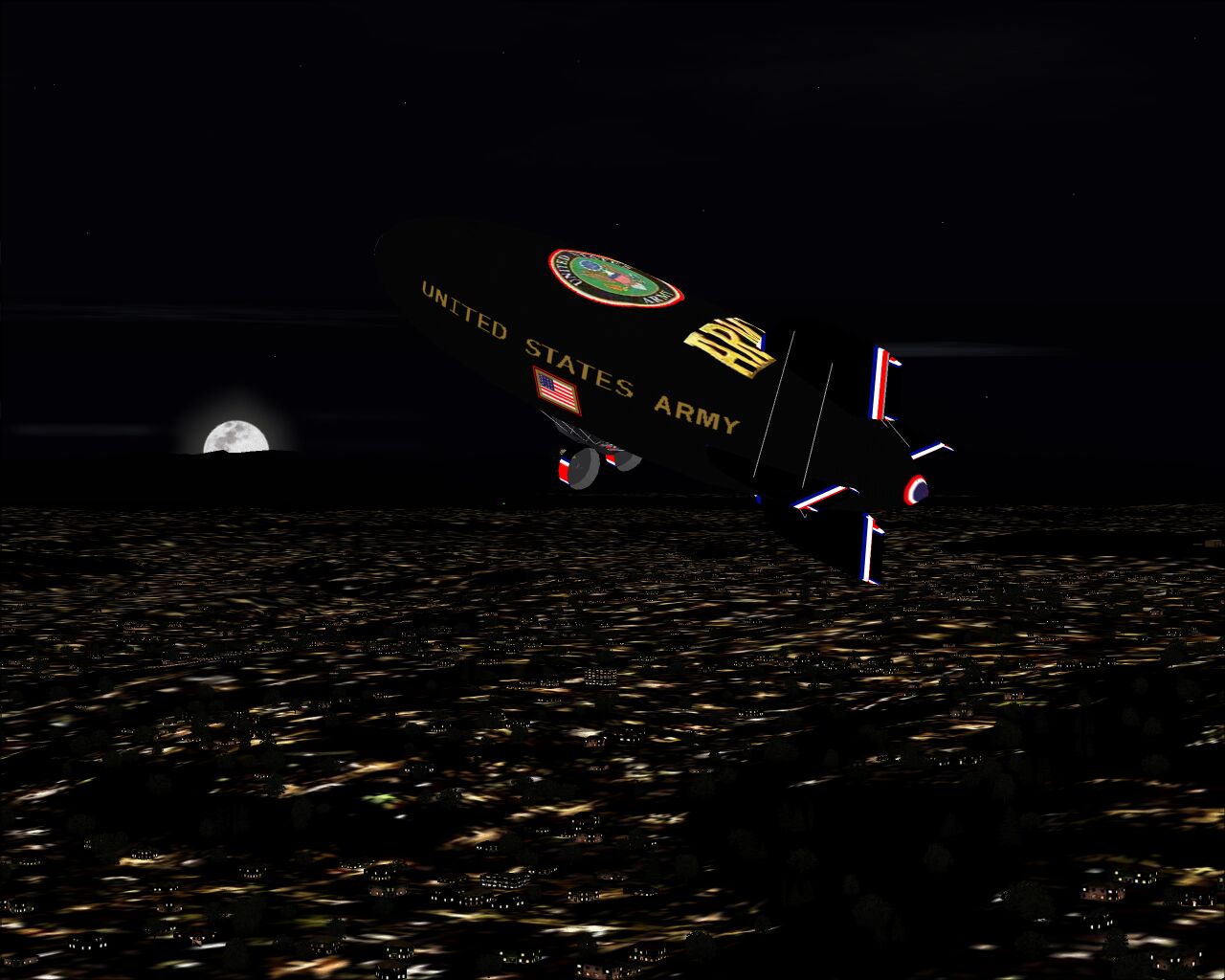 Flight Simulator 2004 Stainless Steel And Aluminum Type Art Deco Panel For Zeppelins, Rigi