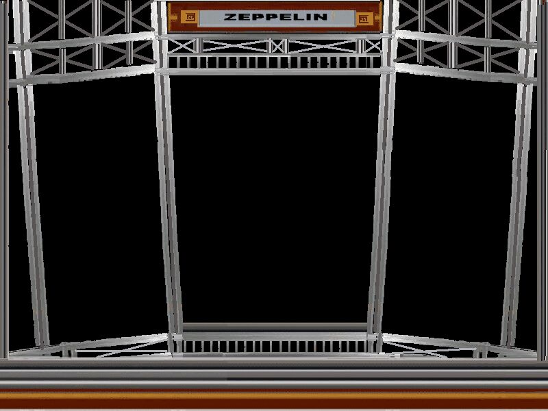 Flight Simulator 2004 Stainless Steel And Aluminum Type Art Deco Panel For Zeppelins, Rigi