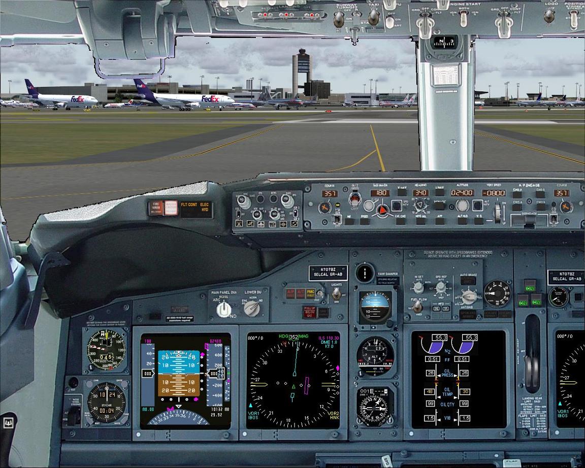 Fs2004 Boeing 738 Ng Panel This Is The 2005 Update Of The Boeing 737-800 Panel I Uploaded