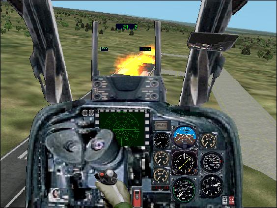 Fs2004 Picturerealistic 2-D Frontseat Gunnerpanel For Huey Ah-1T Super Cobra