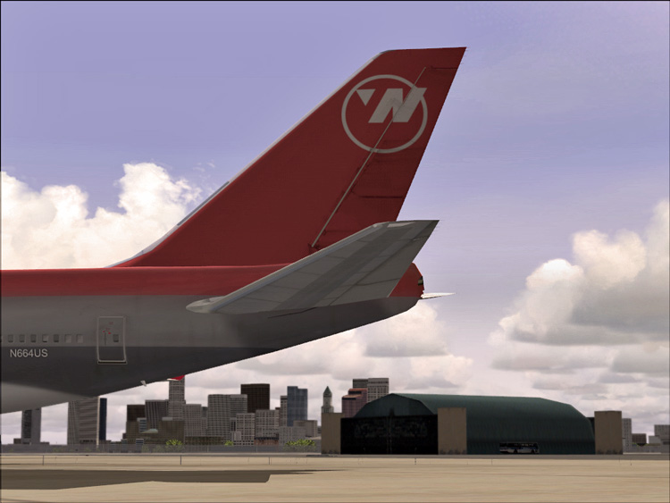 Project Opensky Boeing 747-400 For Fs2004 Exclusively (New Fs2004 Fdes) Northwest Airlines