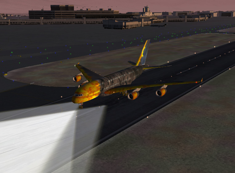 Fs2004 Airbus A380-800 In Fire High Quality Gmax Model Of The Airbus A380-800, The Worlds