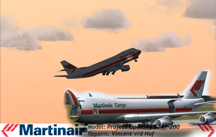 Project Opensky Boeing 747-200 For Fs2004 Exclusively Photoreal Martinair Cargo (Ph-Mcn) A