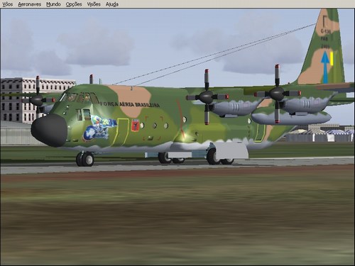 Fs2004 C130 Hercules Fab C130 Fab In 3 Colours, Cammo, Gray And 40 Years Of Hercules In Fa