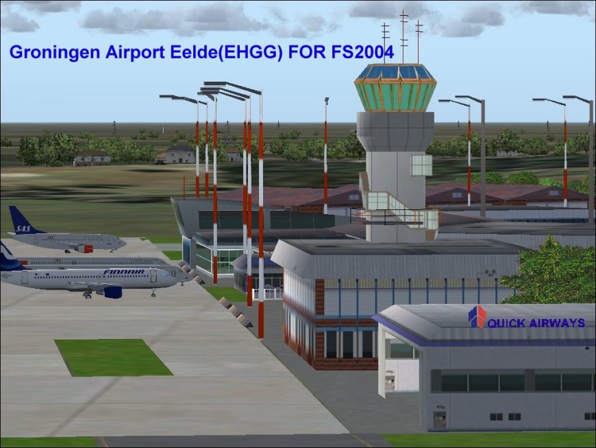 Description Of Groningen Airport Holland - Nl(Ehgg) For Fs2004 This Is Scenery That Is A T