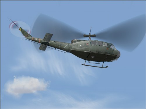 Fs2004 Bell 204 Uh-1H Fab Esquadron Pantera Of Fab, In Rio Grande Do Sul Repainting Of All