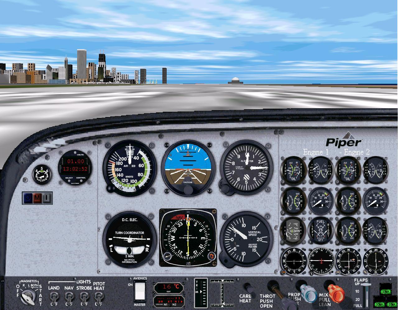 Flightsim Fs2004/Fs98 Panel: Piper Senaca By Kennie Jensen