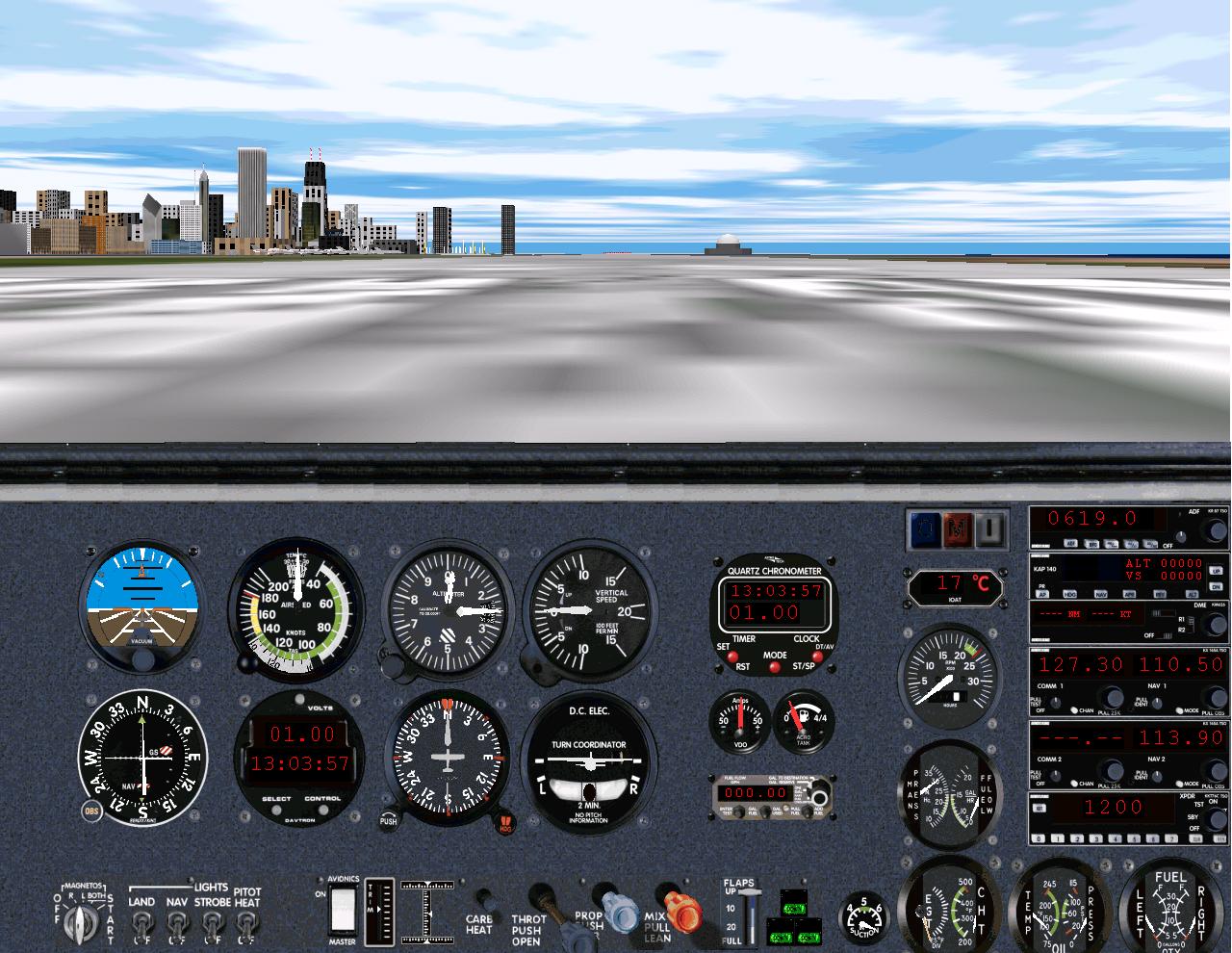 Flightsim Fs2004/Fs98 Panel: Generic Single Engine Prop Panel