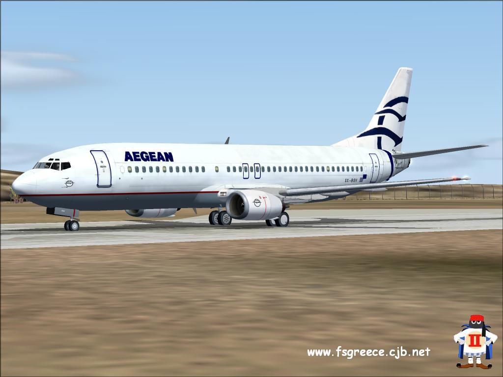 Fs2004 - Boeing 737-400 Aegean Airlines Model: Boeing 737-400 Ffx Repaint: Matteo Arrotta — 1