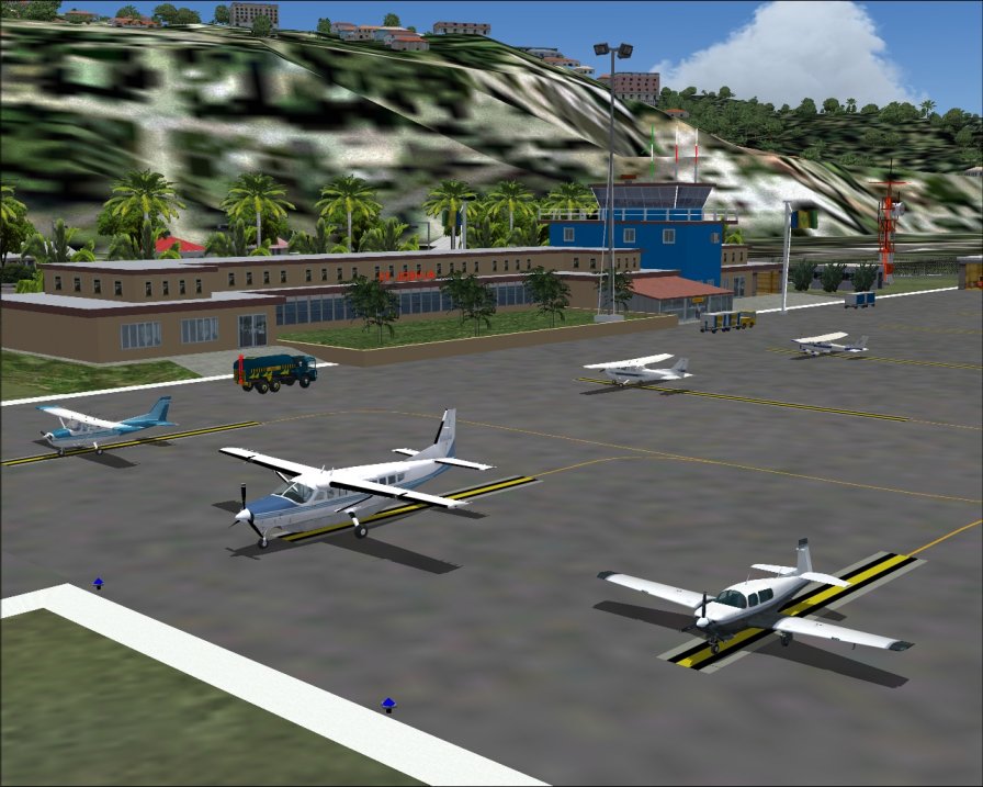 Tvsv Et- Joshua Flight Simulator 2004 Scenery Of Tvsv Airport Of Saint -Vincent Caribbean