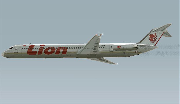 Fs2002 Mcdonnell Douglas Md82 Lion Airlines Continental Hybrid Pk-Lmt