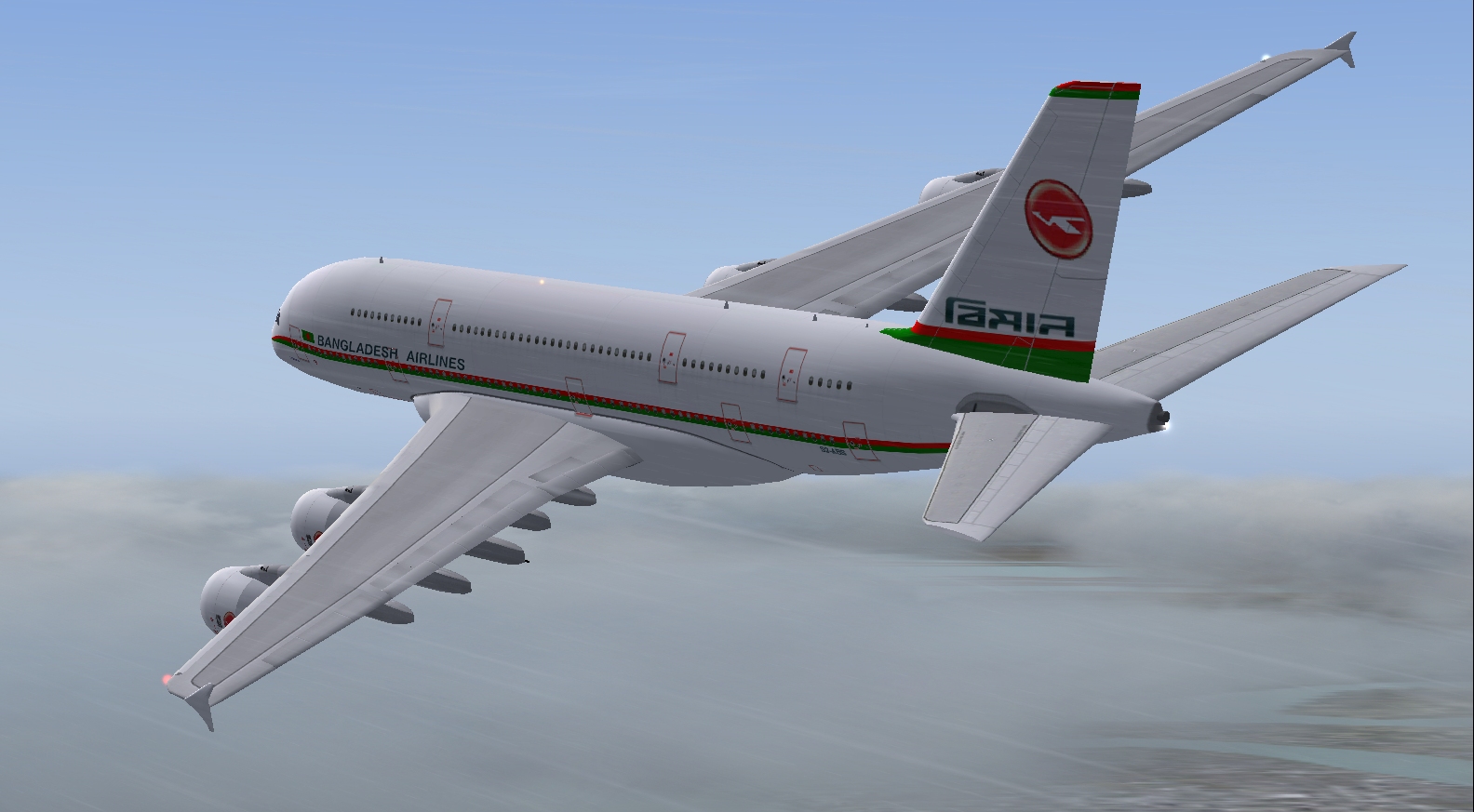Flightsim Fs2004/Fs9/Fs2004 Biman A380-800 Biman Bangladesh Airlines Home Away From Home,T — 1