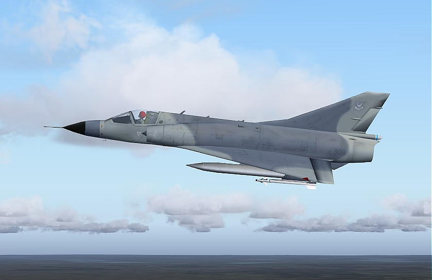 Fs2004 Dassault Mirage Iiicz, 809, South African Air Force (Armed With Kukri Air-To-Air Mi