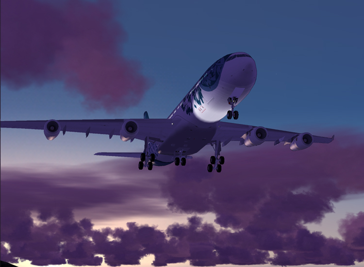 Posky A340-300 For Fs2004 — 1