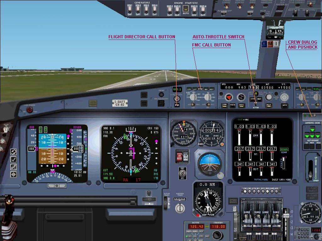 Airbus A340 For Flight Simulator 2002 Professional, To Be Displayed At 1024X768 Resolution