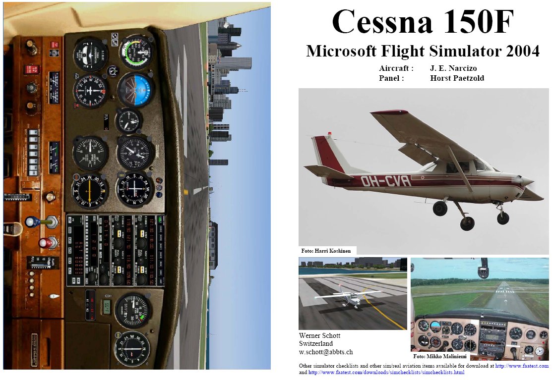 Fs2004 Manual/Checklist Cessna 150F Aerobat