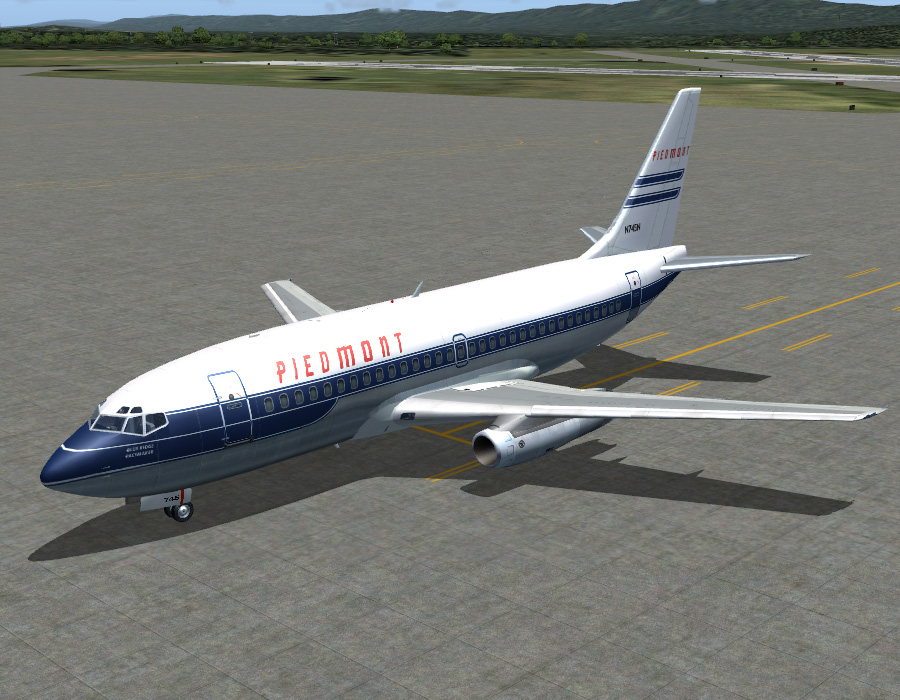 Piedmont Airlines 737-201 Blue Ridge Pacemaker, 1969 Delivery Colors This Texture Set Depi — 1