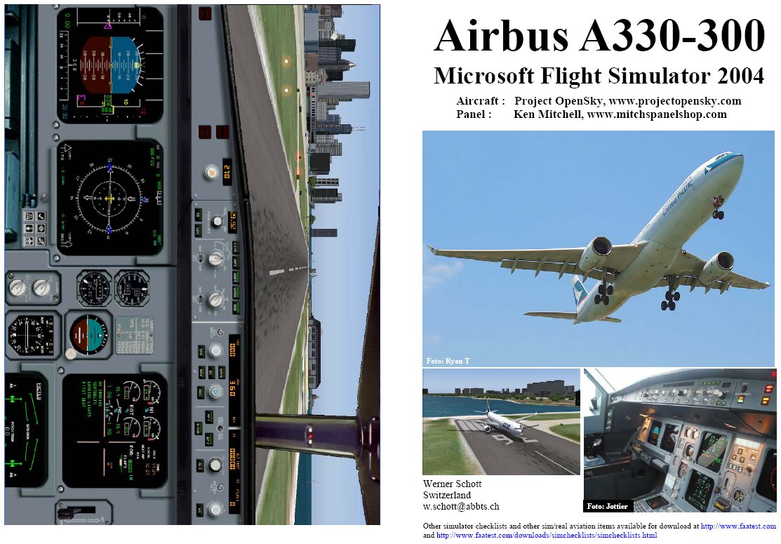 Fs2004 Manual/Checklist Airbus A330-300