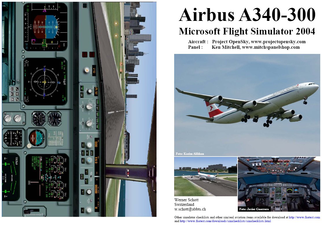 Fs2004 Manual/Checklist Airbus A340-300