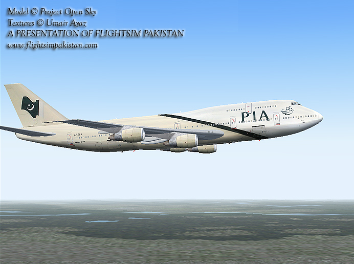 Fs2004 Pia Boeing 747-300 Registration:ap-Bfx.in New Livery Of The Airline.features Includ — 1