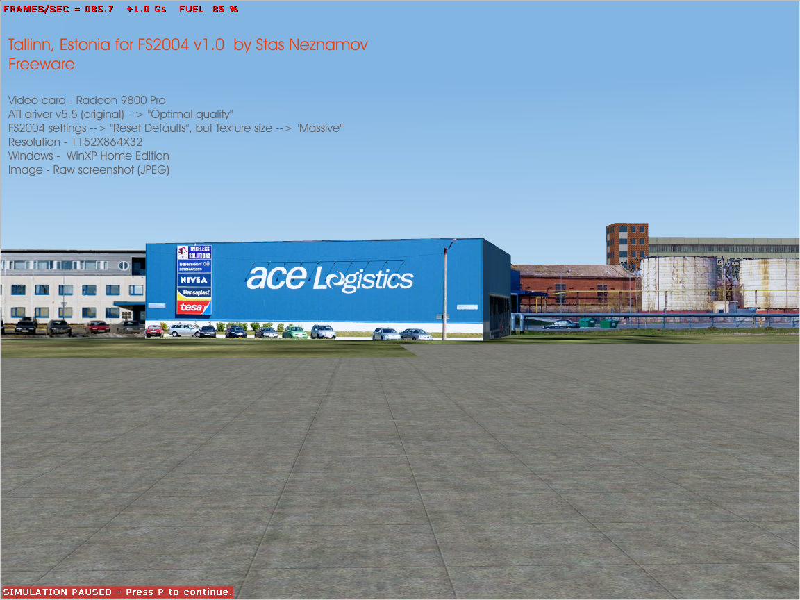 Tallinn, Estonia [Eetn] Add-On Scenery For Ms Flight Simulator 2004 Version 1.0 By Stas Ne