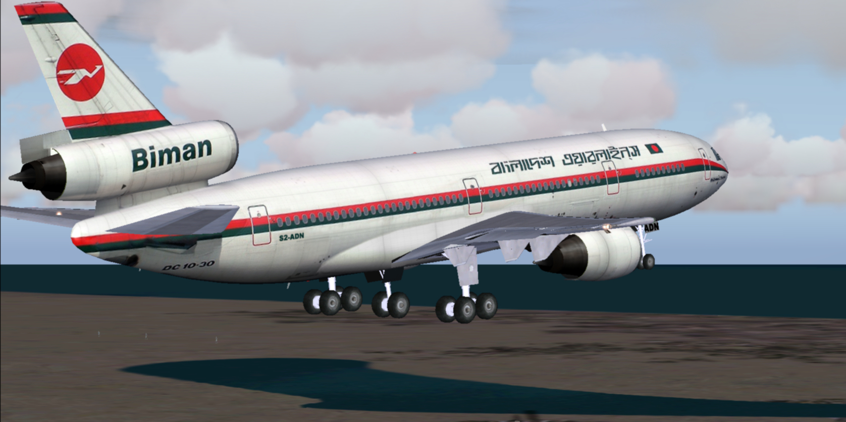 Flightsim Fs2004/Fs9/Fs2004 Biman Dc-10-30Er S2-Adn In Memory Of This Beautiful Aircraft W