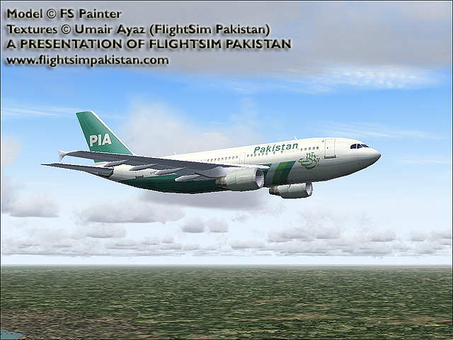 Fs2002/2004 Pia Airbus A310-300 Registration:ap-Beg, Based Completely On Picturerealistic