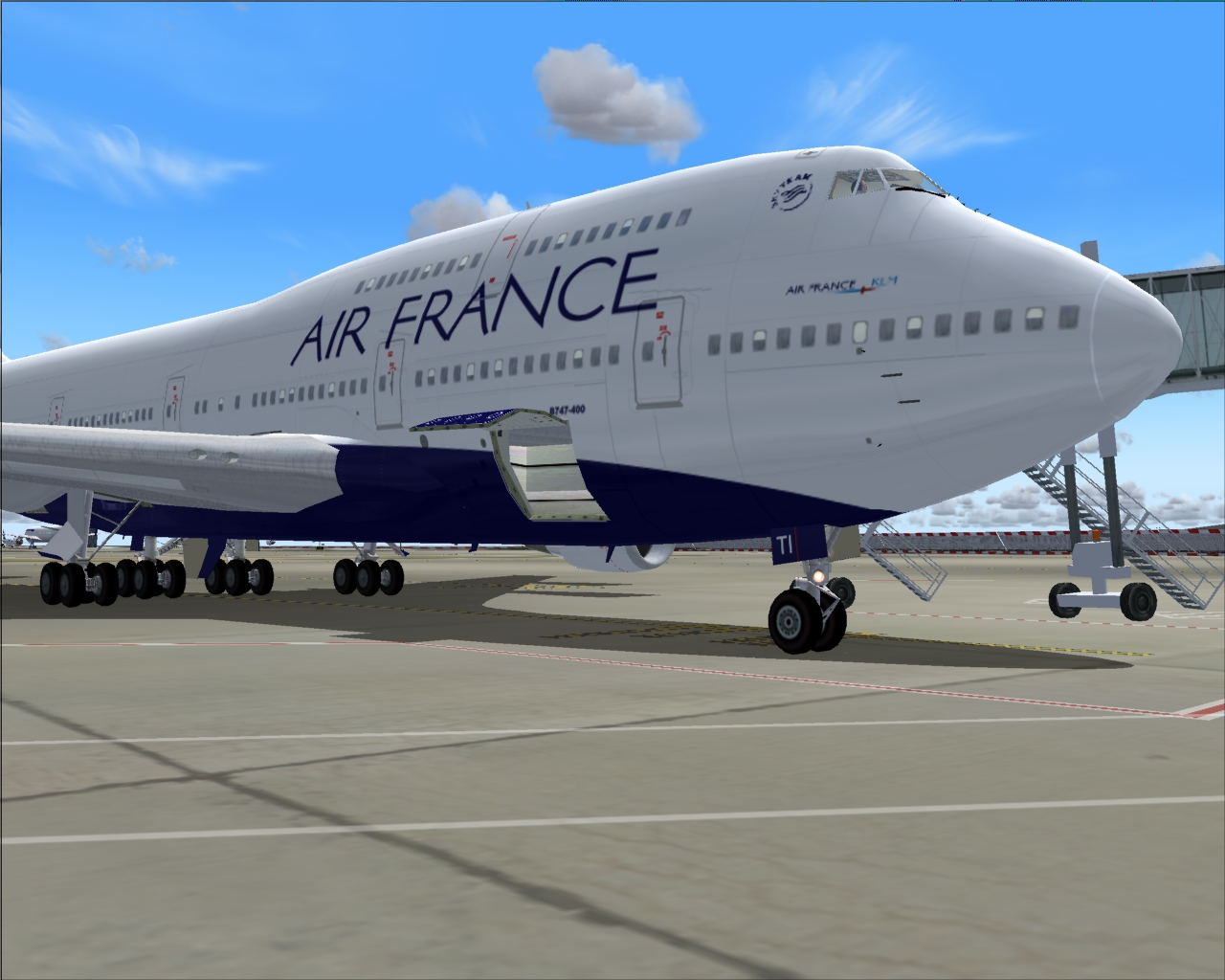 Air France B747-400 New Color Scheme Panel: Flight Simulator B747-400 Panel Sound: Flight