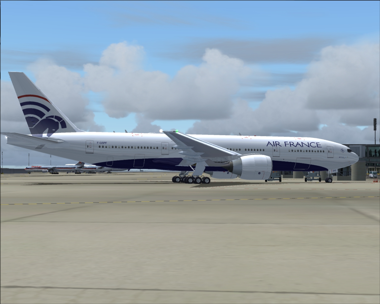 Air France B777-200Er New Color Scheme Panel: Flight Simulator B777-300 Panel Sound: Fligh — 1