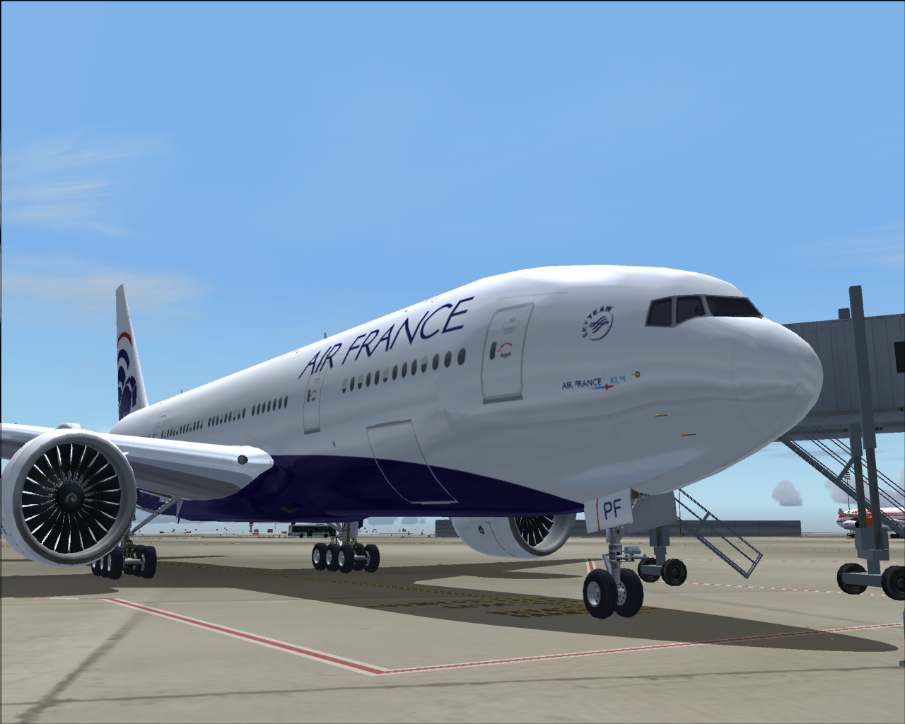 Air France B777-200Er New Color Scheme Panel: Flight Simulator B777-300 Panel Sound: Fligh
