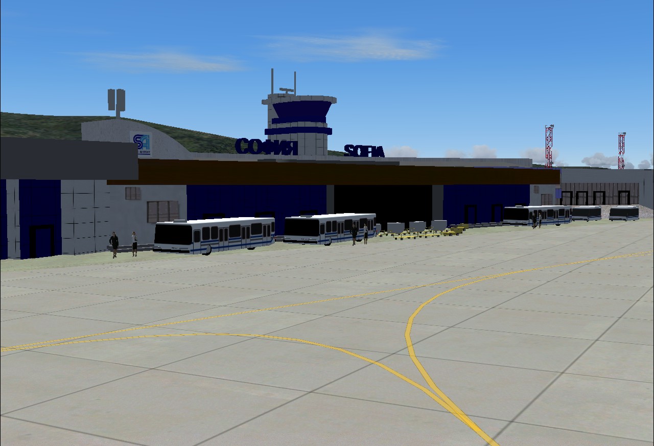 Fs2004 Sofia Airport V1.0 Fully Created Sofia Airport Scenery Including Terminal, Vip Term