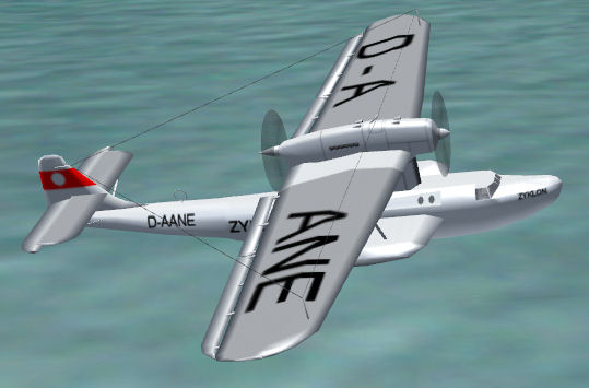Fs2004 Dornier Do-18 Zyklon The Do-18 Was Distinguised By The Placement Of Push - Pull Eng