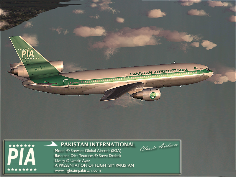 Fs2004 Pakistan Intl Mcdonnell Dogulas Dc-10-30 Registration:ap-Axe