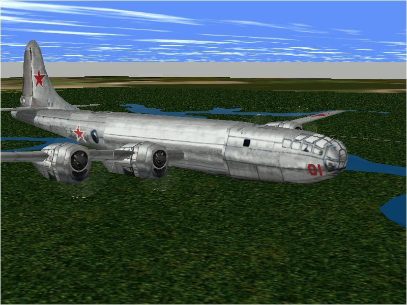 Flightsim Fs2004/Fs98/2000 Tupolev Tu-4 Tupolev Tu-4 Long Range Soviet Bomber, 01-Red — 1
