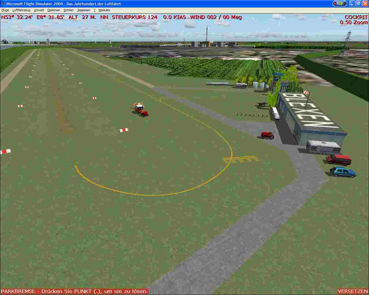 Fs2004 Scenery With The Airfield Nordenham Blexen (Fictional Id Edww) At The West Bank Of — 1