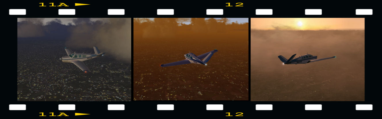 New Night View Fs2004 I Just Got Tired Of The Dull Night Ground Textures When You Fly Into