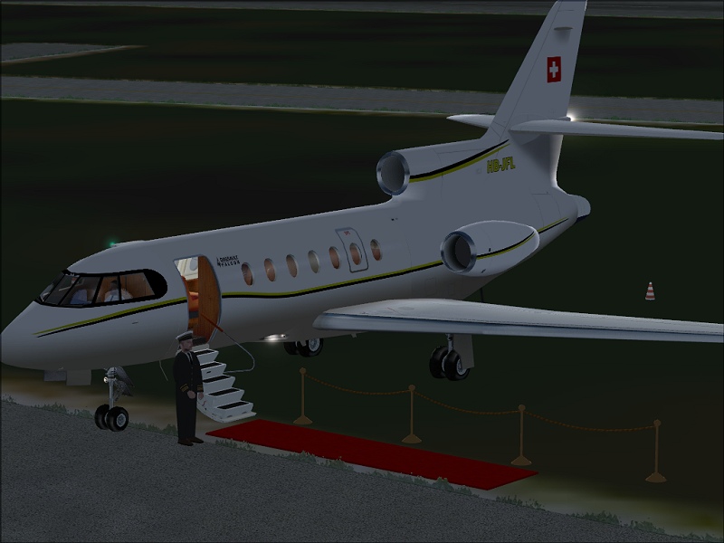 Bandit Repaint For The Great Falcon 50 By Caea, Renovated For Fs2004 By Eric Dantes