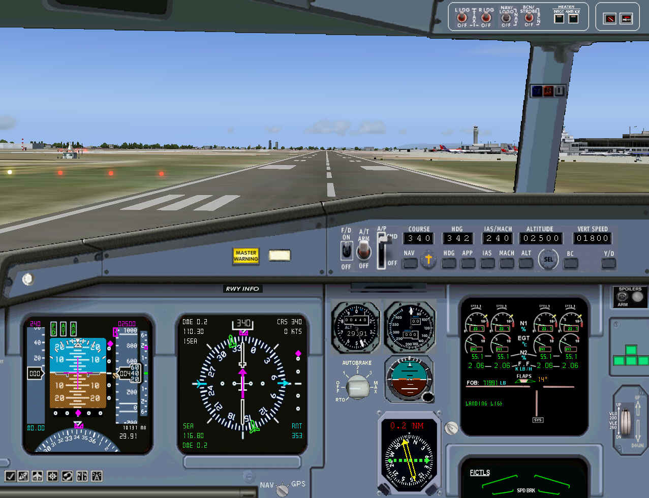 Airbus A3340 Panel For Flightsim Fs2004/Fs9 — 1