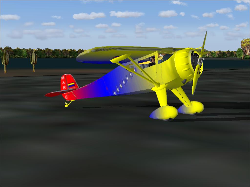 Monocoupe 110 Clipwing Special Repaint Resembling The Venezuelan Flag By: Gustavo Zapata W