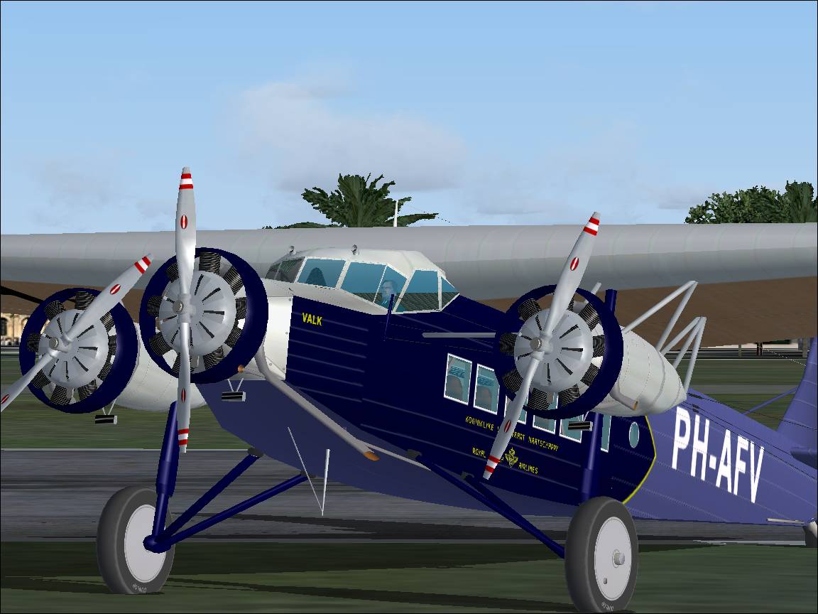 Fs2004 Klm Fokker F.xii The Fokker F.xii Trimotor Of The 1930S Was Much Larger Than The We
