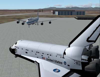 Flightsim Fs2004/Fs9 Shuttle Discovery And Carrier 747 This Little Addon Was The Result Of