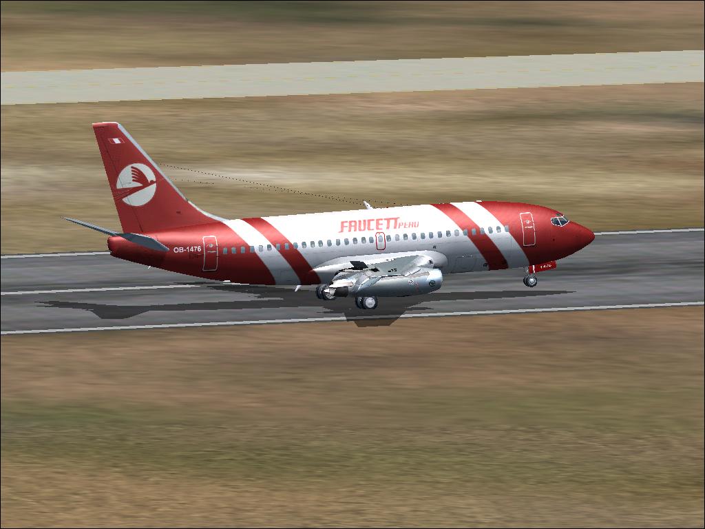 Fs2004 Faucett Perú 737-200 This Is Repainted Textures Of Erick Cantus Boeing 737-200 In T
