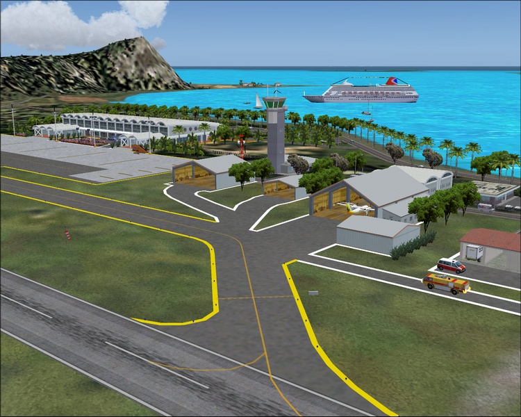 Fs2004 Tupj Terrance B.lettsome Scenery Of Tupj International Airport Of Tortola Island In
