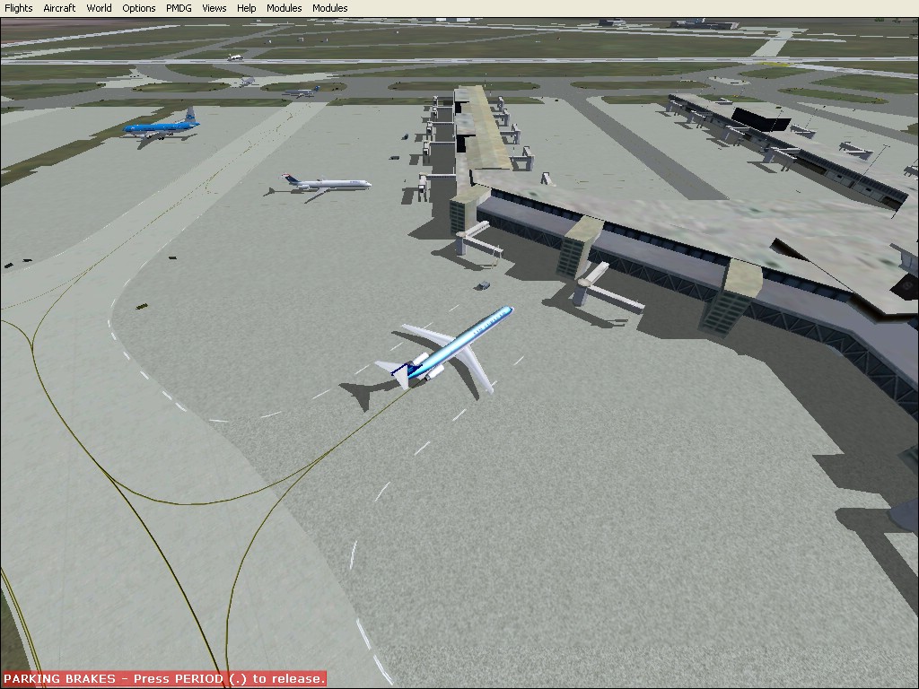 Fs2004 New Virtual Airline Air Curacao Md-90 With Its First New Color,Registration Pj-Mdg. — 1