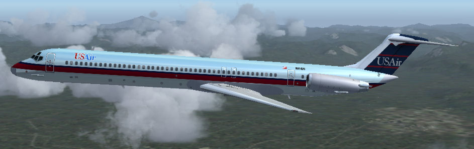 Flight Simulator 2002/Fs 2004 Ai Md-8X Usair This Is An Ai Aardvark Ai Traffic Model And I