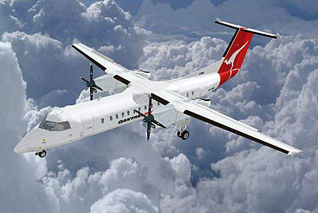 Fs2004 - Qantas Textures Exclusively For Aircraft Mjc Dash 8 Q 300 Developer: Fsquality/Ma — 1