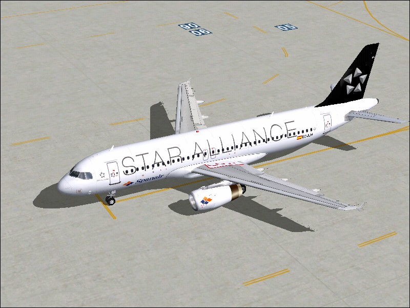 Fs2004 Spanair Ifdg A320-200 Ec-Ilh Star Alliance Livery