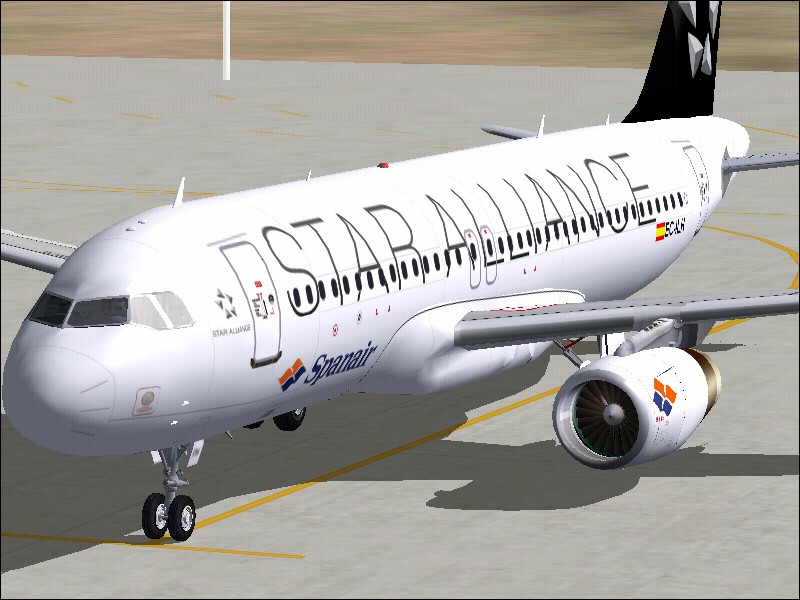 Fs2004 Spanair Ifdg A320-200 Ec-Ilh Star Alliance Livery