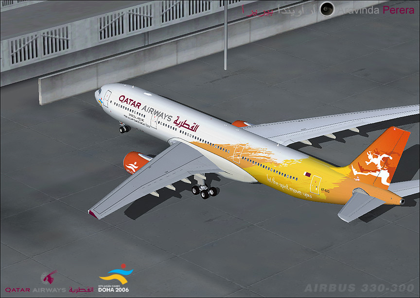 Posky A330-302 Ge - Qatar Airways A7-Ead This Is The First Of Two Logo Jets For Qatar Adve